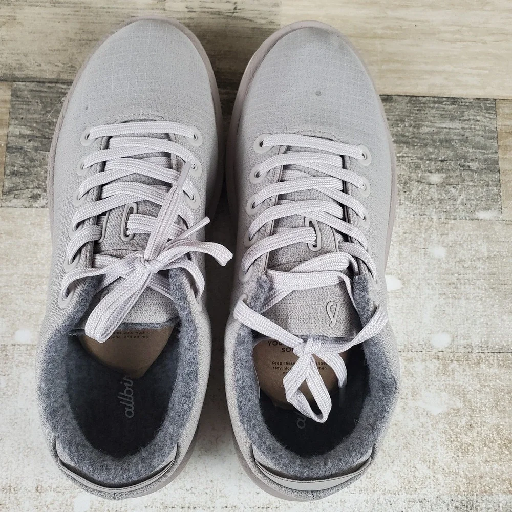 Allbirds Wool Piper Woven Mens Shoes Sz 8 M Running Pewter Gray Lace Up Sneakers